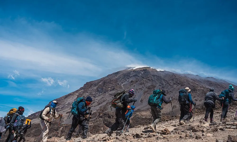Kilimanjaro walking route non-technical climbing