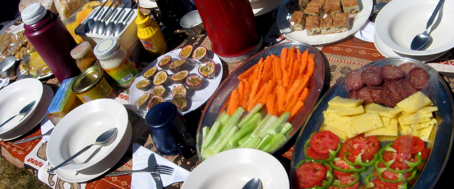 Kilimanjaro camp dining setup